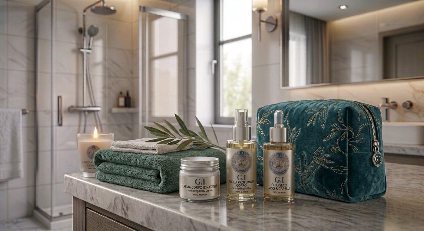 Women's Travel Set: Hydrating body cream, Scented body mist, Dry oil for face and hair